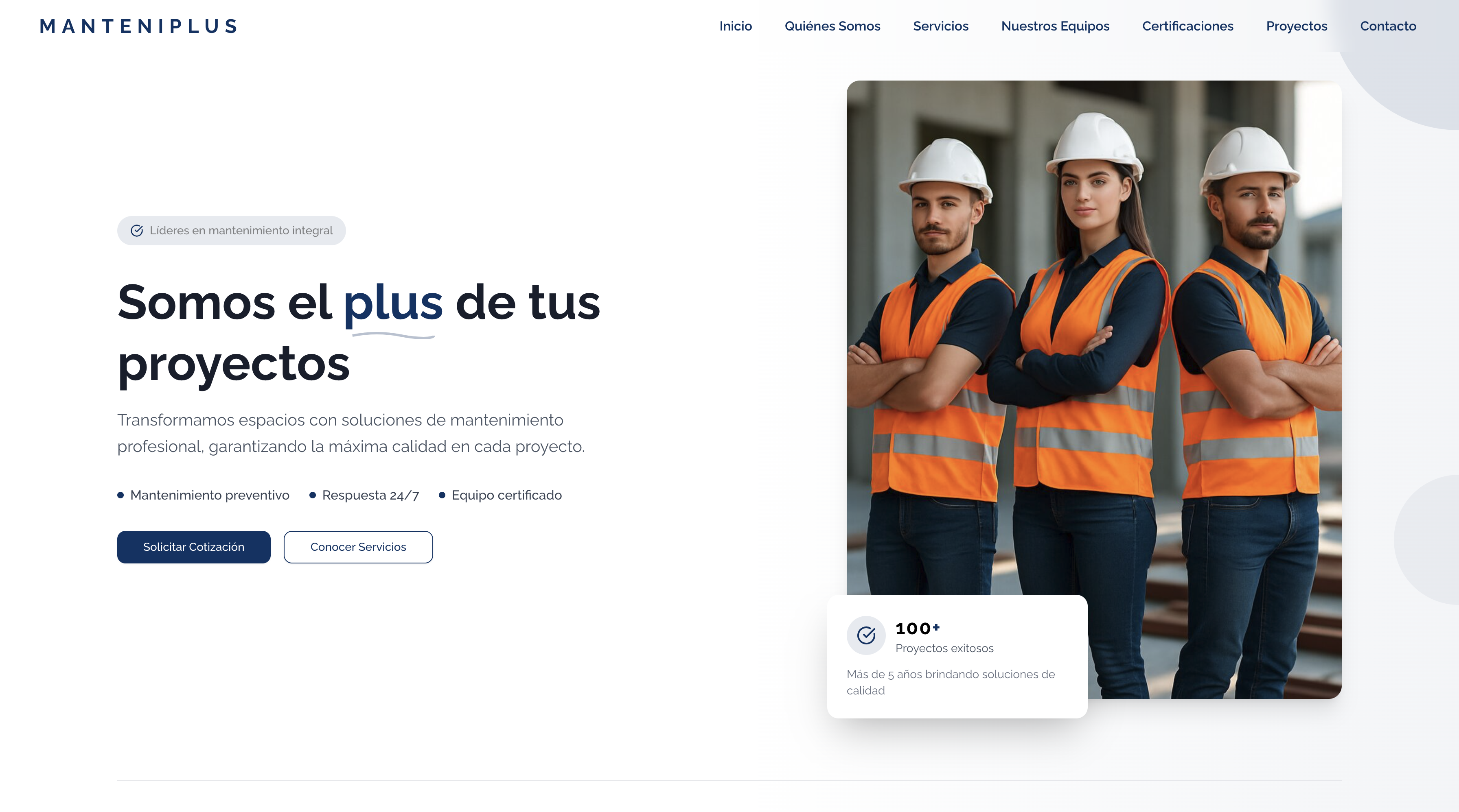 ManteniPlus — lideres en mantenimiento integral